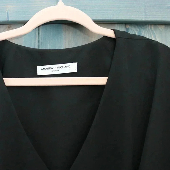 Amanda Uprichard Black Dress Size Medium Tie Waist Belt - Picture 5 of 7